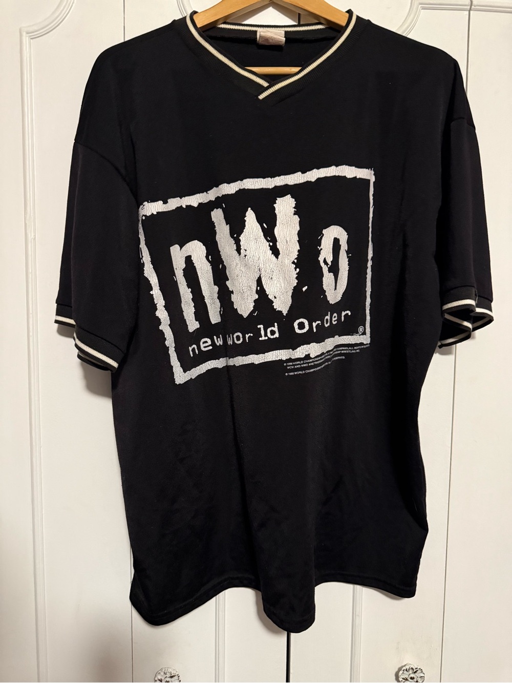 Black nWo New World Order Graphic Tee vintage WCW WWF WWE Novel Tees 1990’s